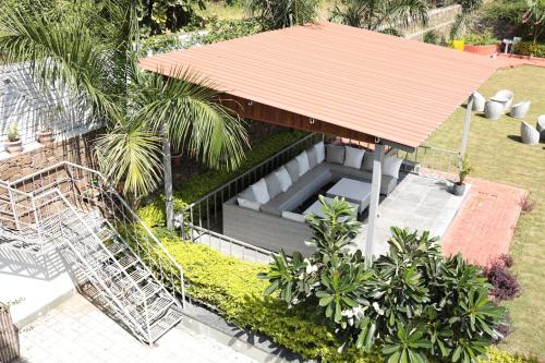 an overhead view of a house with a roof at Anantiva Farms in Rāma