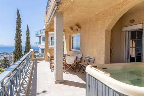 Voula Sea View Home with Jacuzzi Newly Refreshed 2026