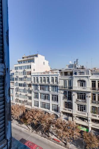 a view of a large white building at Colors Urban Hotel Thessaloniki in Thessaloniki