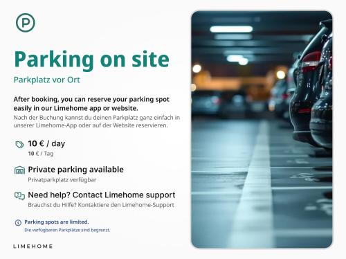 a screenshot of a parking lot with cars parked at Limehome Berlin Luise Henriette Str - Digital Access in Berlin