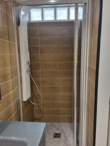 a bathroom with a shower and a sink at Appartement T2 - Sète centre ville - A deux pas des Halles in Sète