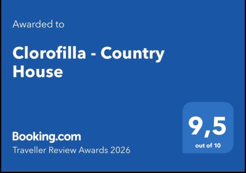 a blue sign that reads clontilla county house at Clorofilla - Country House in Francavilla Angitola