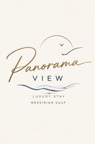 a logo for a luxury stay villa in kamakura vw at Panorama View in Kalamata
