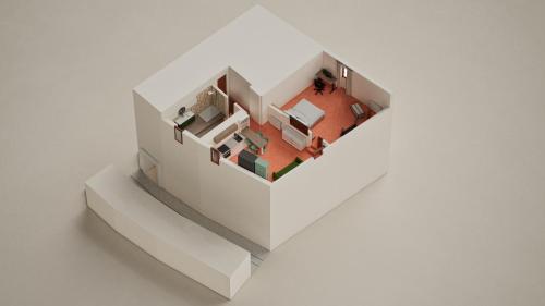 an illustration of a floor plan of a house at Somewhere Over the Hills in Terni