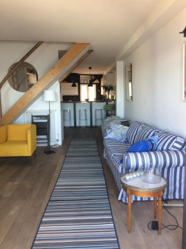 Zona d'estar a La maison bleue
