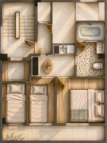 TP201 2LDK Family Home, Access to JR Kinshicho and Oshiage, 1 Double Bed and 2 Single Beds, Sleeps 4