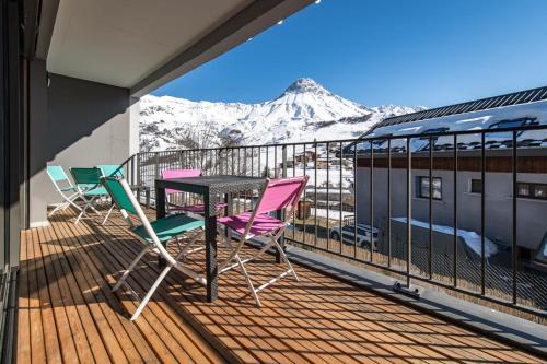 Nieuw Triplex Dicht bij Pistes Balkon