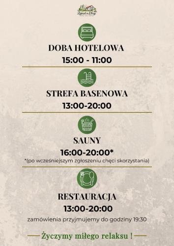 a set of four labels for a restaurant at Zajazd u ELiZY in Czajowice