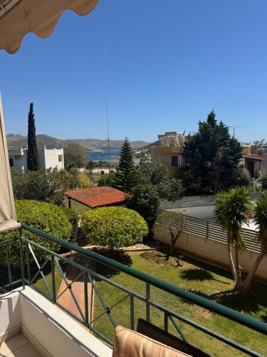 a view from the balcony of a house at GK23 Sea View House in Anavyssos