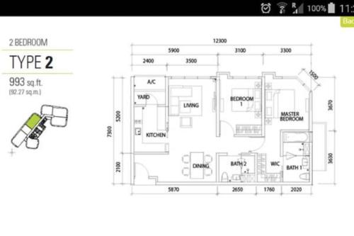 HostaHome Suites at Afiniti Residence walk to Legolandの見取り図または間取り図