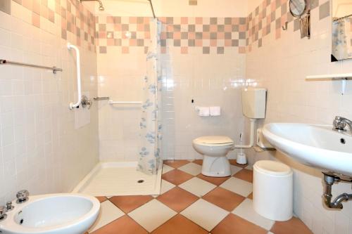 Koupelna v ubytování Hotel Montecodeno