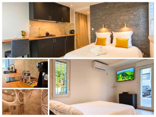 Krevet ili kreveti u jedinici u okviru objekta Studio 26 - Parking - Climatisation
