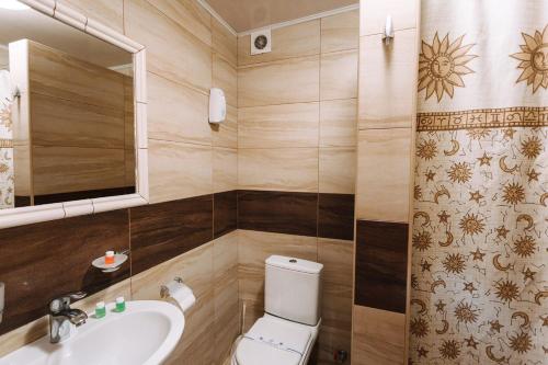 Koupelna v ubytování Hotel Marilen
