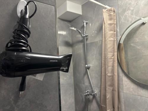 a blow dryer in a shower in a bathroom at Bellavista Home 2 in Trimbach