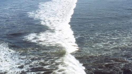 a wave in the ocean near the shore at Cocorí Lodge Paredón in El Paredón Buena Vista