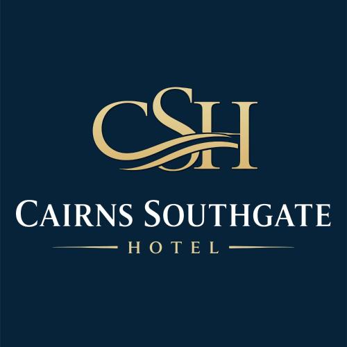 a hotel logo with the words cannins suffridge hotel at Cairns Southgate Hotel in Cairns