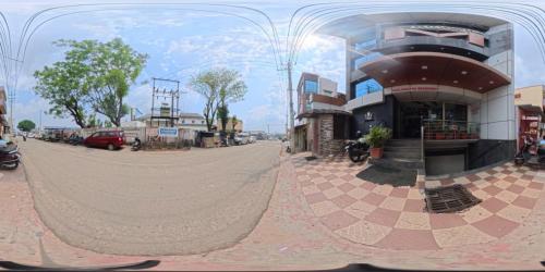 a view of a street in front of a building at manjunatha residency in Chikmagalūr