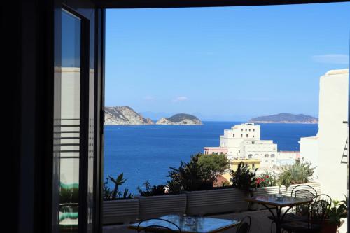a view of the ocean from a balcony at Villa Ersilia in Ponza