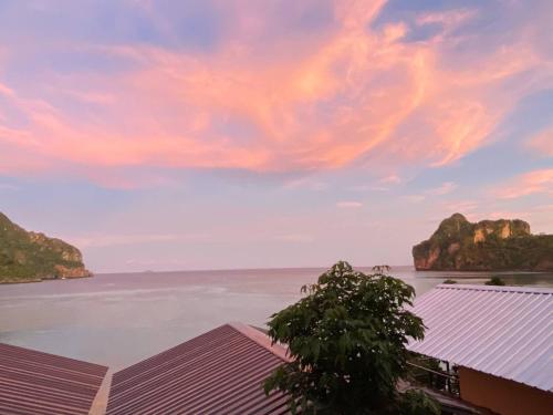a view of the ocean from a resort at Phi Phi Oceanview Hill Bungalows in Phi Phi Islands