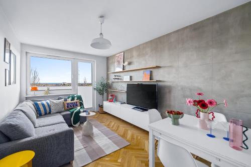 Seaview Apartament z Balkonem i Widokiem na Morze - Praia Apartments