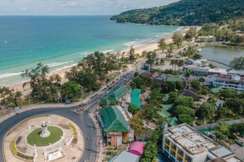 an aerial view of the beach and the ocean at Sugar Marina Hotel - ART - Karon Beach in Karon Beach