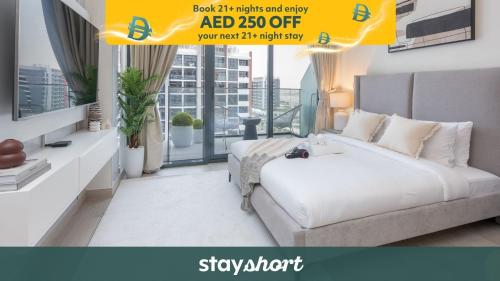 Free housekeeping visits during your stay - StayShort - Cozy Studio in Azizi Riviera Sleeps 3 with Pool