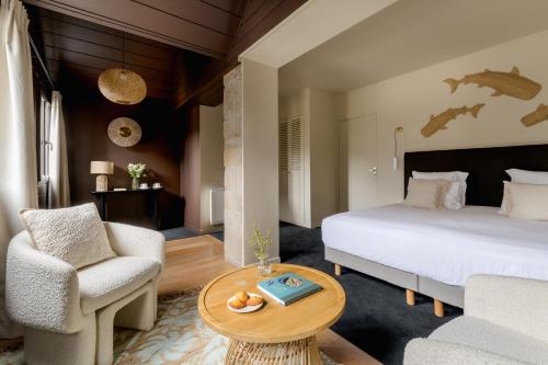En eller flere senge i et værelse på Brittany & Spa Relais & Châteaux