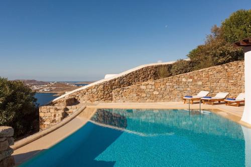 Excellent Mykonos Villa Villa Apollo 3 Bedrooms Stunning Sea Views Psarrou