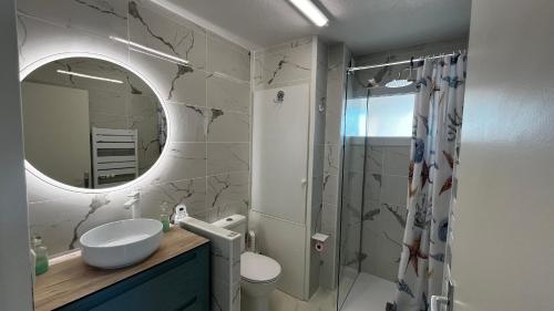Vue mer exceptionnelle T3, clim, piscine, parking privé 4GRSUD504