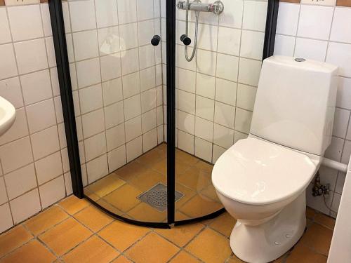 a bathroom with a toilet and a shower at 2 person holiday home in STRYN-By Traum in Stryn