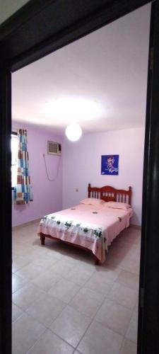 a bedroom with a bed in a room at Hospedaje "Entre Amigos" in Comalcalco
