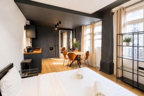 Vuode tai vuoteita majoituspaikassa Dreamyflat - loft opera