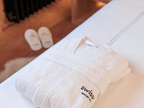 a white sock with the word superstar written on it at Swissôtel Resort Kolasin in Kolašin