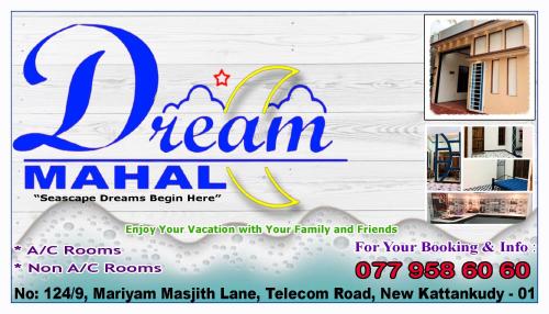 a flyer for a real malial real estate agency at Dream Mahal in Kattankudi