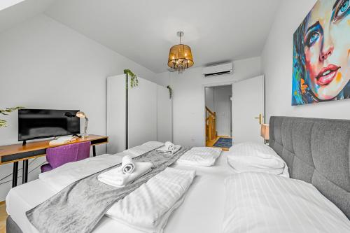 City Center Penthouse, 3 Bedrooms, 30qm Rooftop, AC