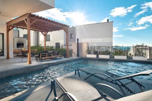 Luxury villa Natali w pool terrace and sea view