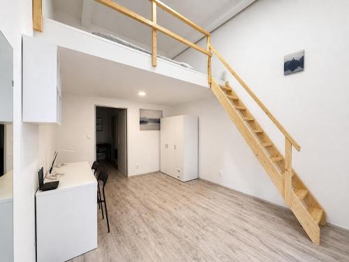 Modern studio with gallery