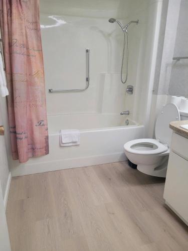 a bathroom with a tub and a toilet and a shower at CASA Allegro - Active Vacationers Paradise in Sun City West
