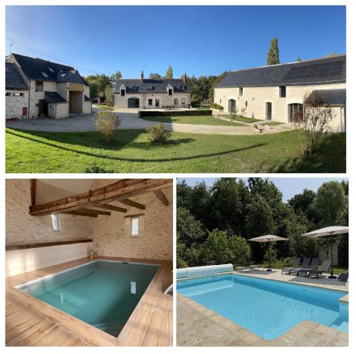 Les Gîtes de La Pellerie - 20 personnes - piscines intérieure & extérieure et Jacuzzi