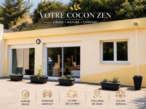 Cocon lumineux, jardin privé & parking à 15min de la mer