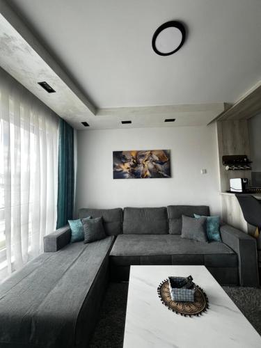 a living room with a couch and a table at Emma Park Lake Emma Parklake in Tuzla