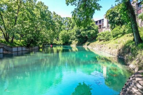 a river with turquoise water and trees at CW B206 Rivers Edge in New Braunfels
