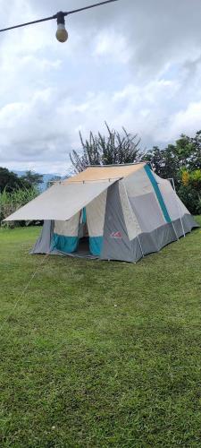 a large tent sitting in a field of grass at Hotel Casa de Teja in Norcasia