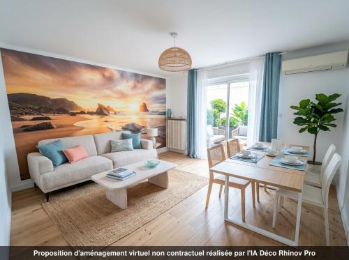 Cannes Été Edition Perle rare haut standing sur la Croisette, front de Mer à côté du Carlton, pour 4 personnes Plage 1m , Palais 5mn emplacement exceptionnel