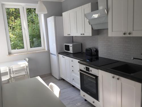Kuchyňa alebo kuchynka v ubytovaní Apartament Warszawska