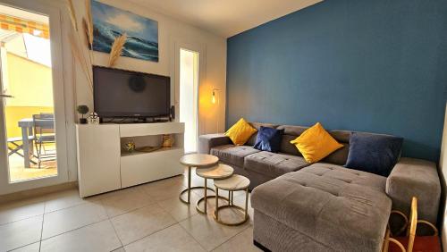 Grand T4 avec terrasse cœur Barcarès, plage à 100m