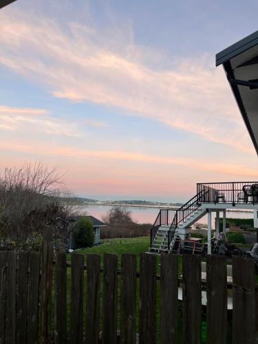 a view of the water from the backyard of a house at Lagoon Views Near Bird Sanctuary in Victoria