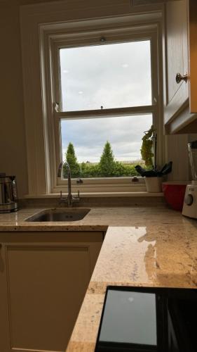 a kitchen with a sink and a window at The Loft in Cookstown Junction