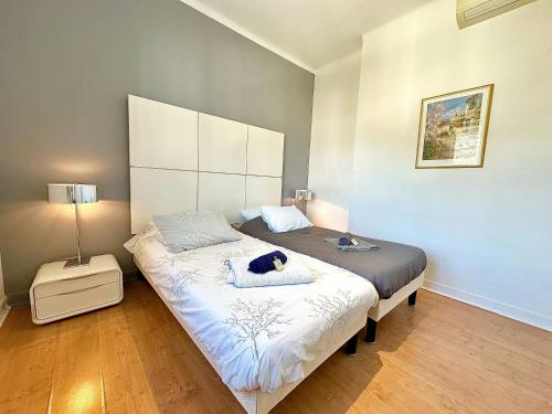 Vue mer 2 chambres Gallia Centre Cannes parking