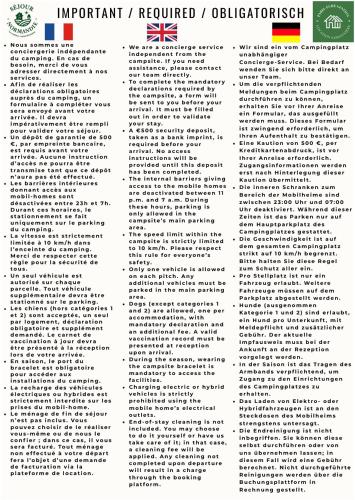 a white page of a document with writing on it at Séjour Normandie - Mobilhome confort 2ch-4p avec clim dans l'Eure - 141 in Ivry-la-Bataille